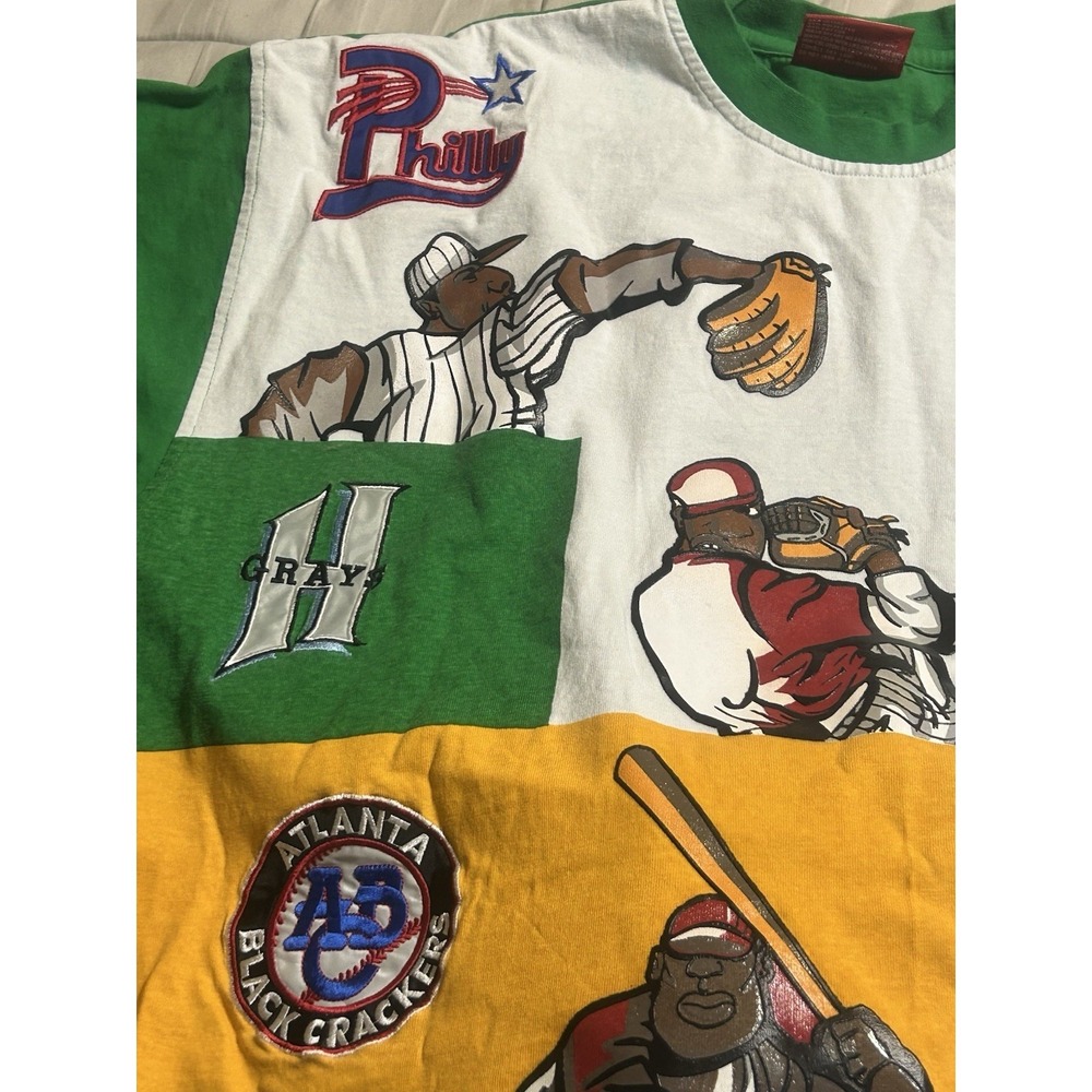 Negro Leagues 1920 Museum Graphic T Shirt XL Green Patch Streetwear - Picture 8 of 13